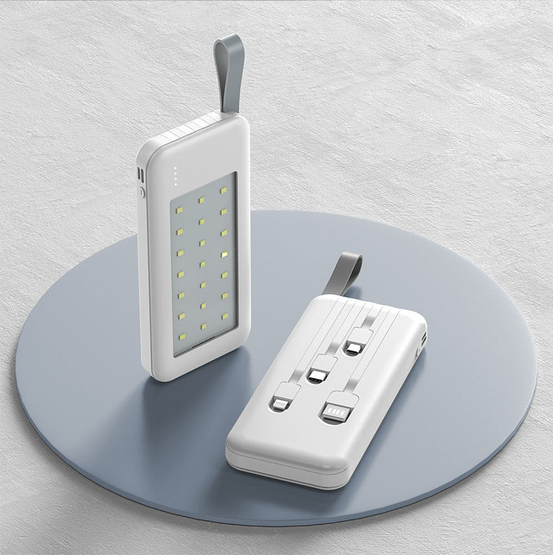 Portable power bank with integrated LED lamp and fast charging function Stornfield