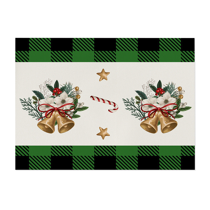 Festive Pinecone Star Holiday Indoor-Outdoor Doormat with Non-Slip Backing
