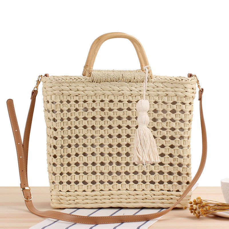 Basket bag with decorative tassel embellishment Stornfield