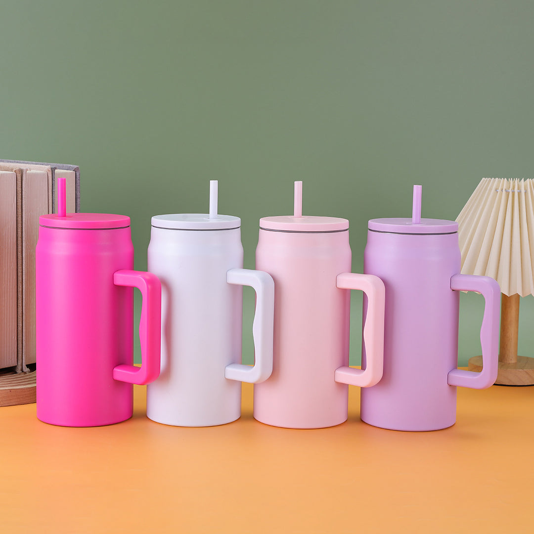 Ladies thermal mug with lid and straw Stornfield