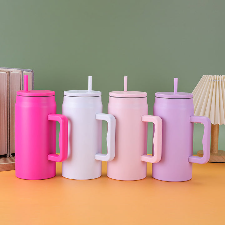 Ladies thermal mug with lid and straw Stornfield