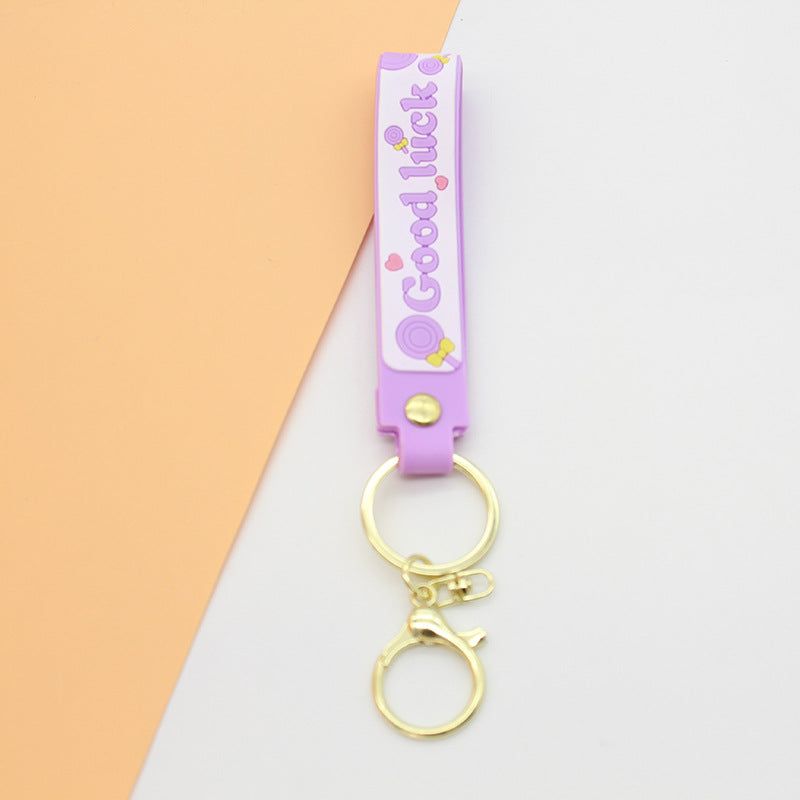 Unisex keychain with motivating lucky saying Bowlift