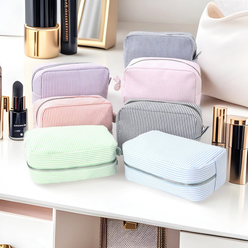 Cosmetic Organizer Bag Made of Textured Material Stornfield