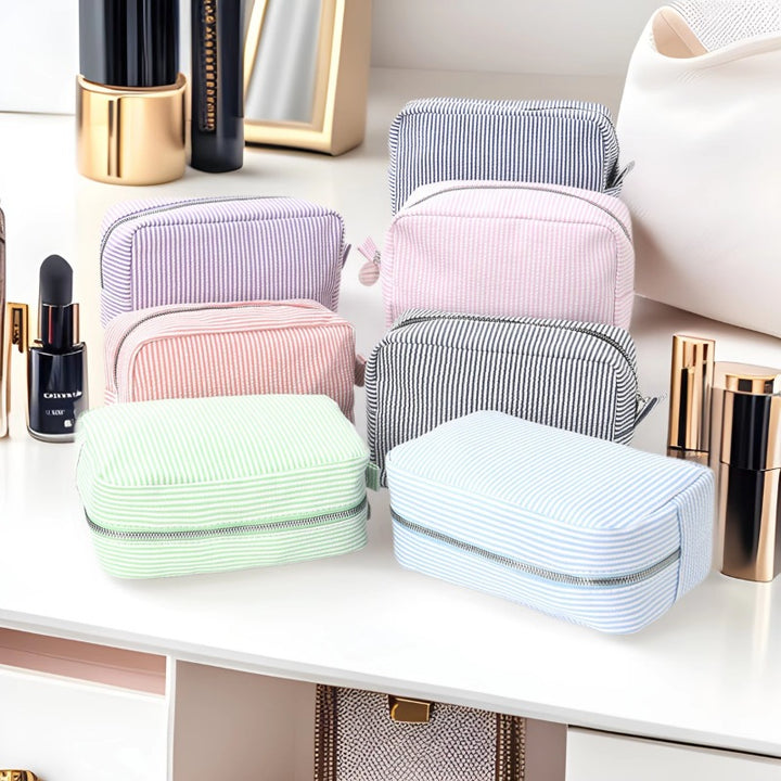 Cosmetic Organizer Bag Made of Textured Material Stornfield