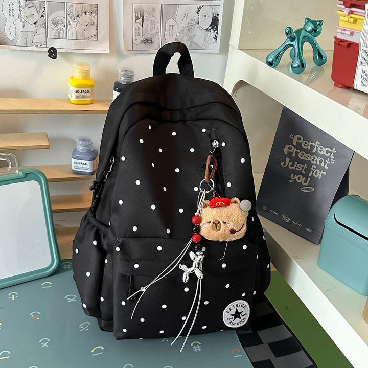 Playful Polka Dot Casual Backpack Stornfield