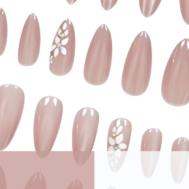 Elegant Floral Press-On Nail Enhancements Stornfield