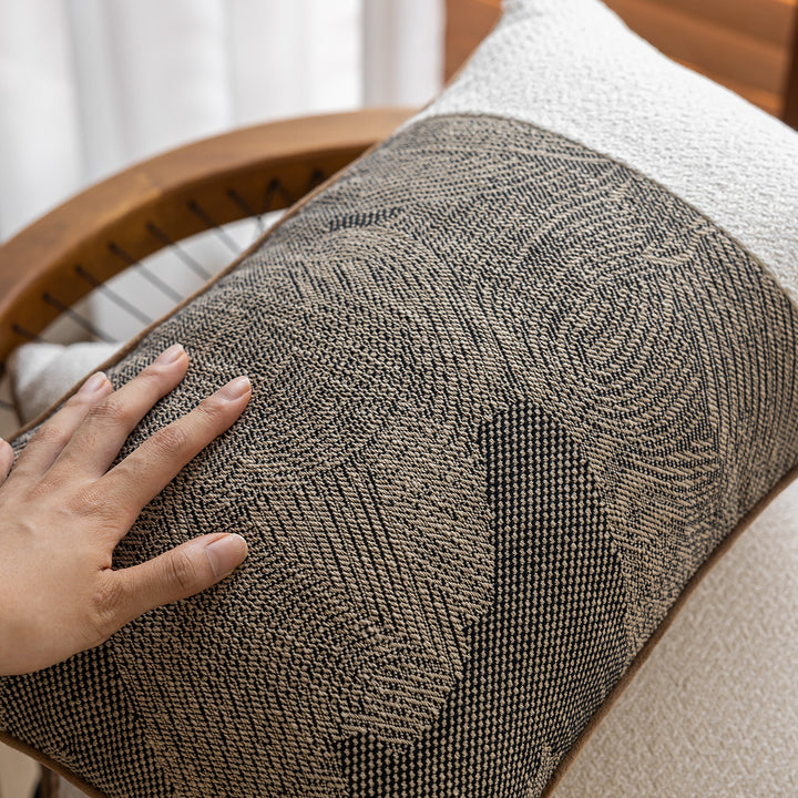 Decorative pillow with modern graphic design