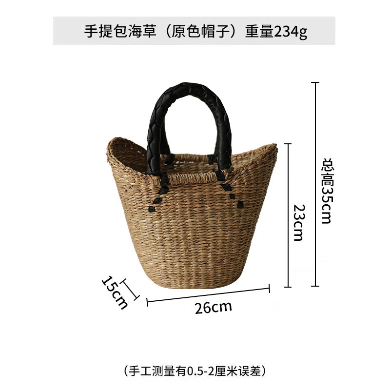 Women's handcrafted tote bag made from sustainable seagrass with stylish handles Stornfield