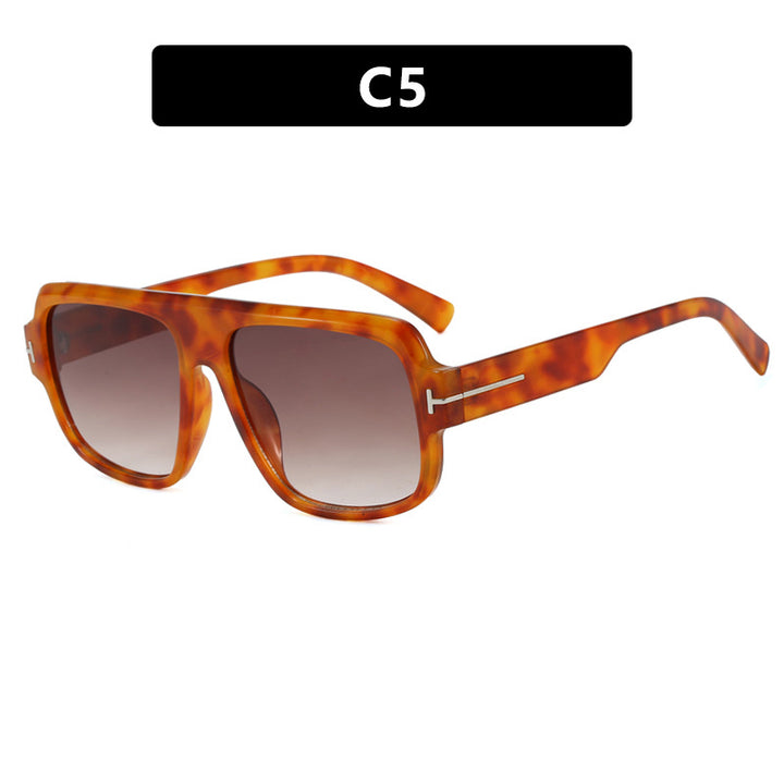 Women’s fashionable square sunglasses with trendy tortoiseshell pattern Stornfield