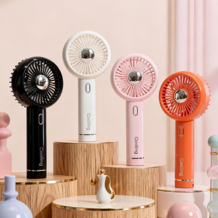 Women Portable Hand Fan with USB Charging Function and Innovative Design Stornfield