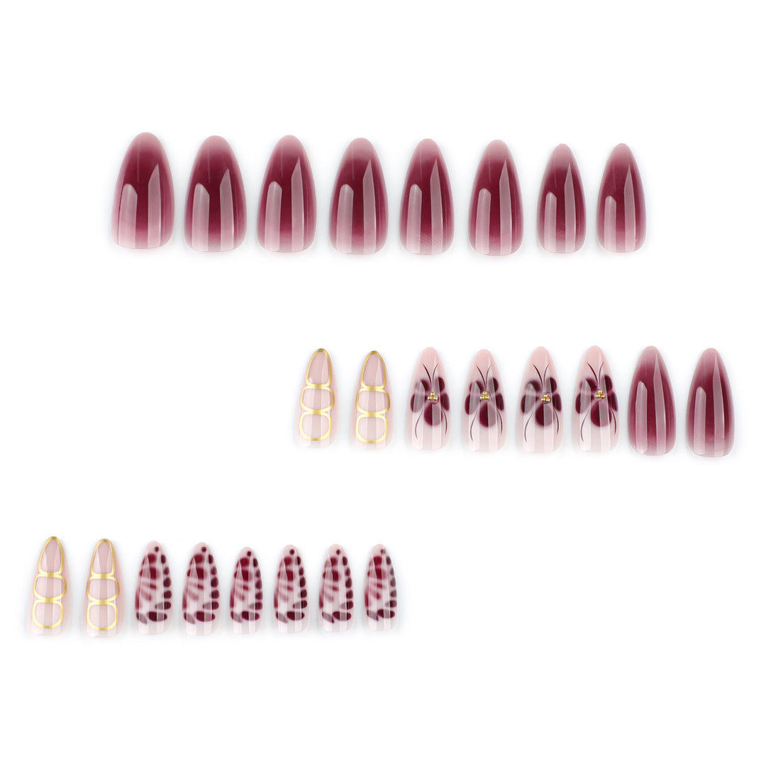 Elegant Nail Art with Floral Design and Glitter Accents Stornfield