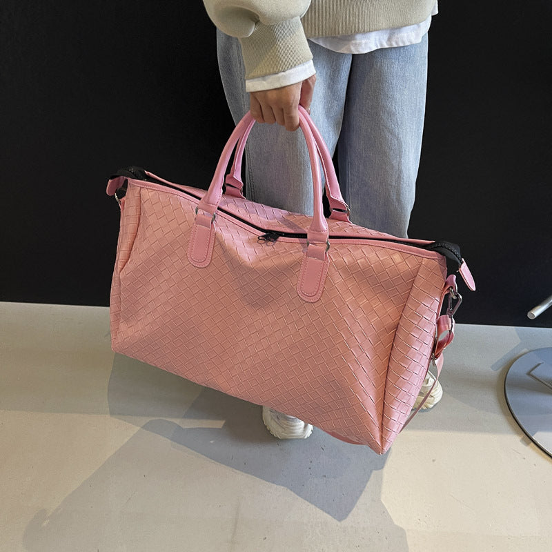 Handcrafted Travel Bag Made of Woven Leather Stornfield