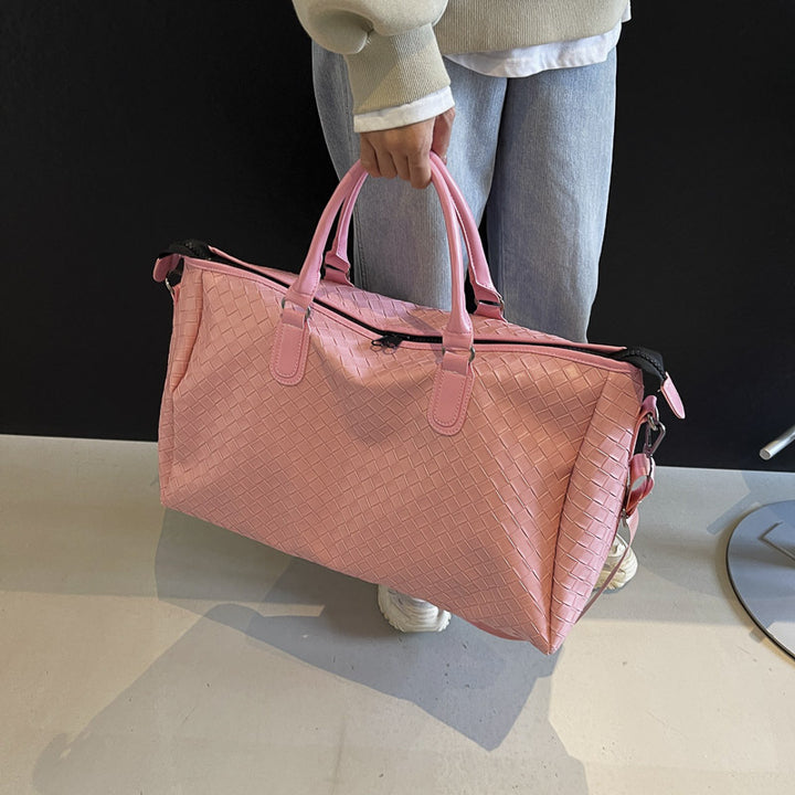 Handcrafted Travel Bag Made of Woven Leather Stornfield