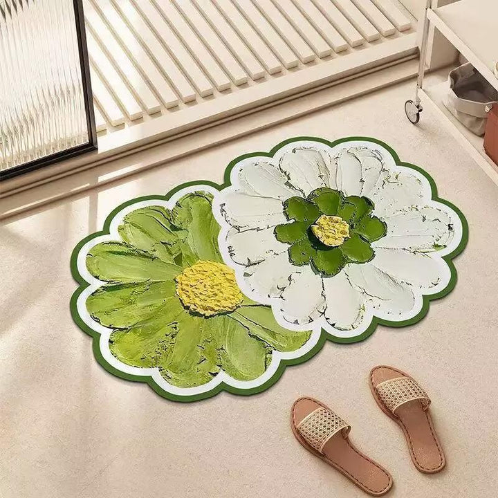 Floral Shaped Area Rug