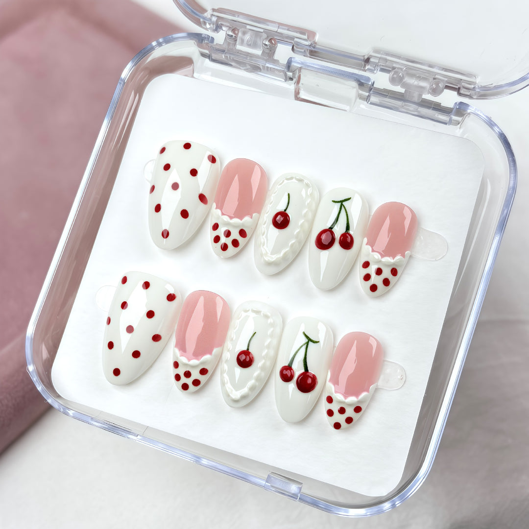 Cherry Blossom-Themed Press-On Nail Set
