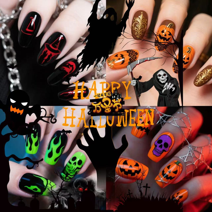 Artificial nails with creepy skull design Stornfield