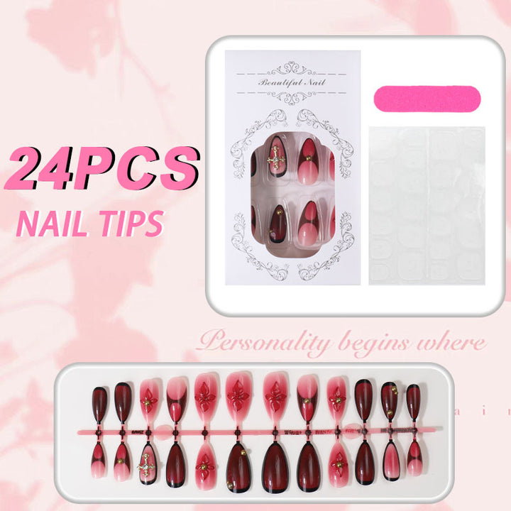 Decorative Floral Press-On Nail Art Stornfield