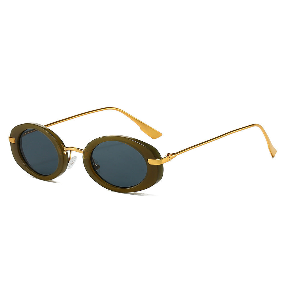 Vintage Oval Sunglasses with Metal Accents Stornfield