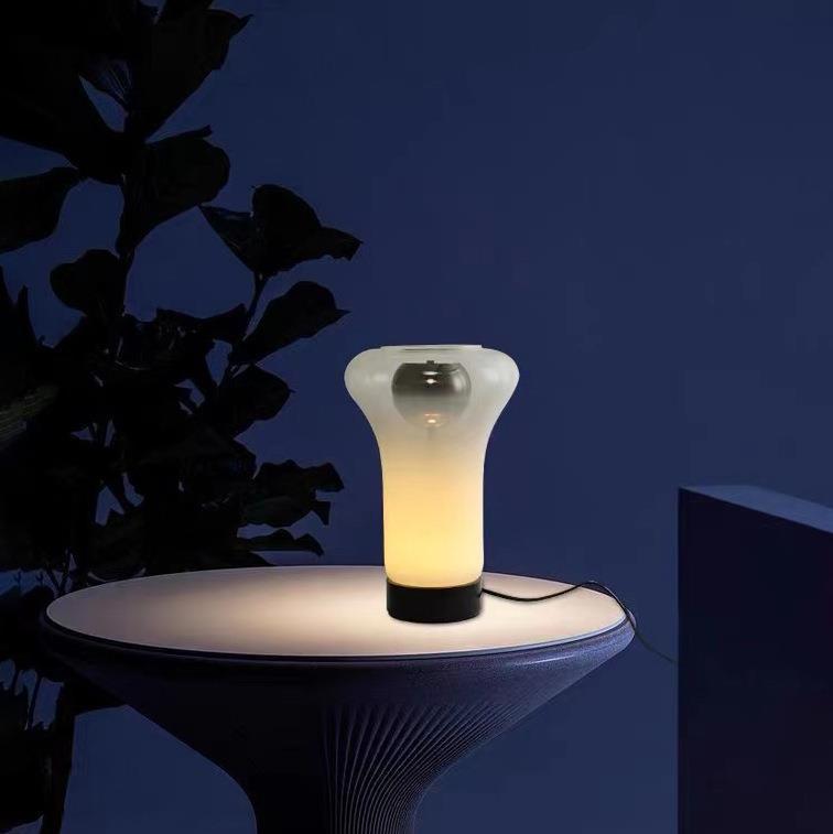Elegant Glass Table Lamp with Unique Design