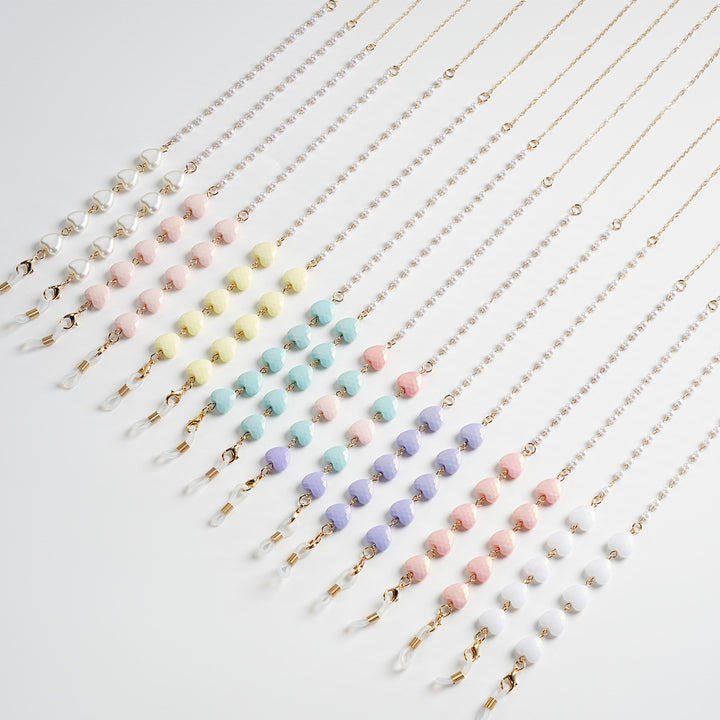 Heart-Shaped Beaded Eyewear Chain Stornfield