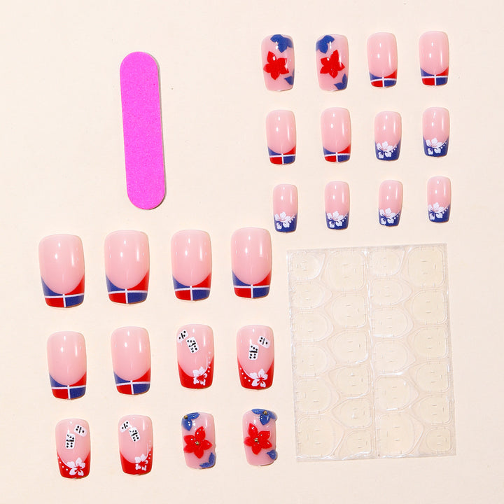Floral-Themed 3D Acrylic Nail Art Extensions Stornfield