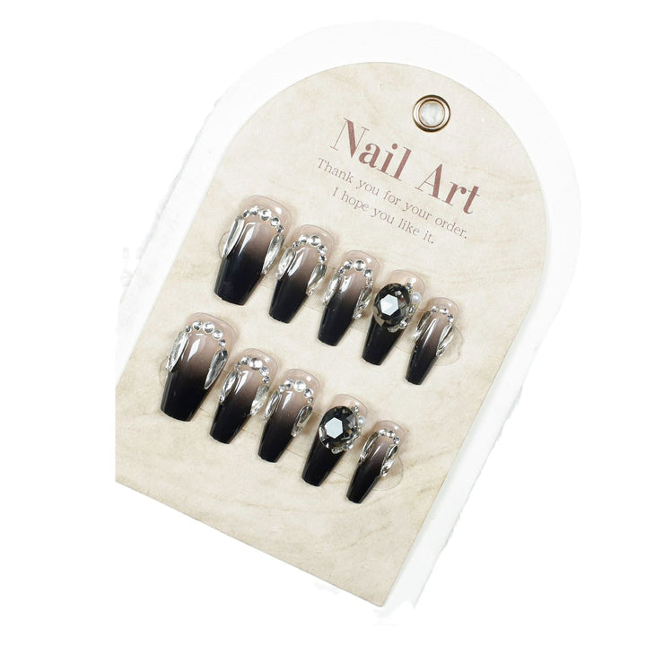 Luxury Crystal-Embellished Press-On Nail Extensions Stornfield