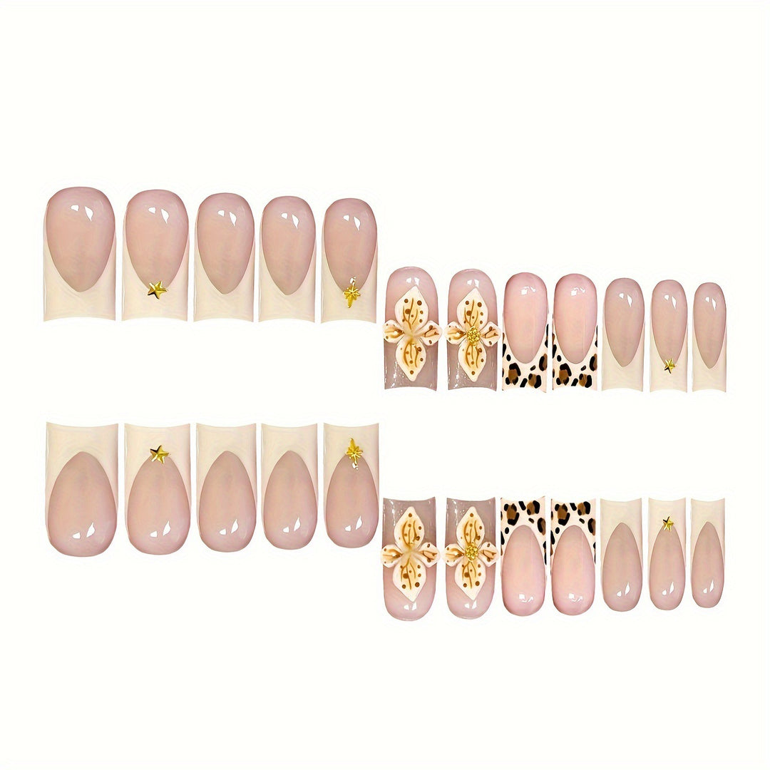 Decorative 3D Floral Press-On Nail Art Stornfield