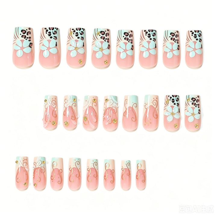 Decorative Long Press-On Nail Design Stornfield