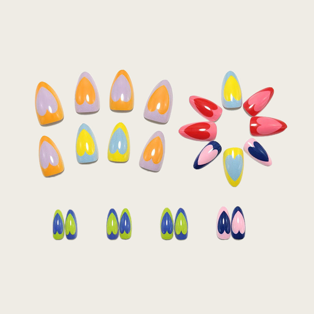 Artificial nails with cheerful heart design Stornfield