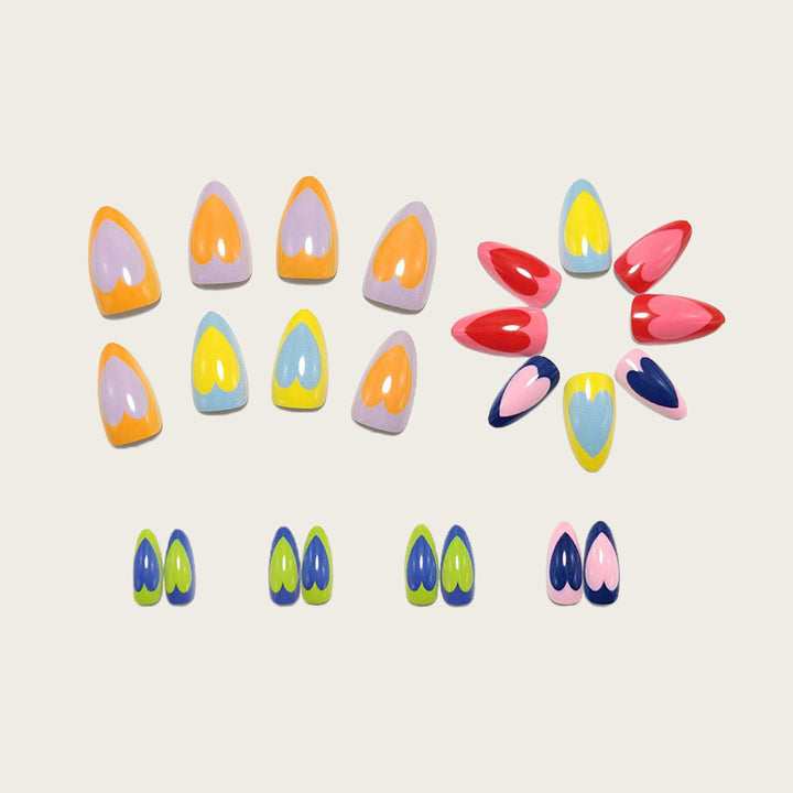Artificial nails with cheerful heart design Stornfield