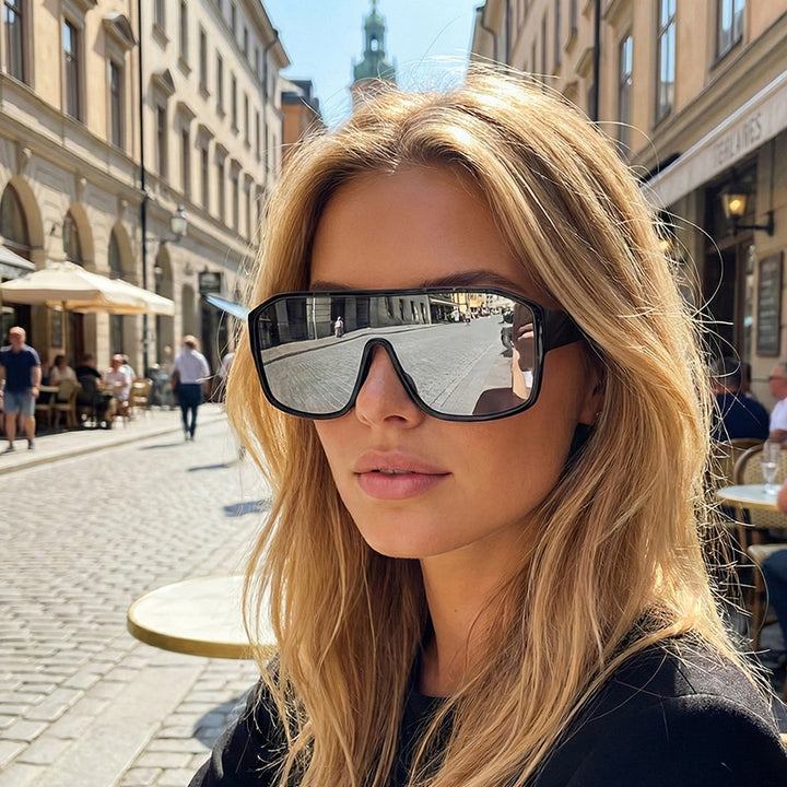 Ladies Fashion Oversized Sunglasses in Futuristic Design Stornfield