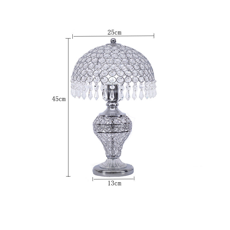 Crystal Table Lamp with Elegant Glass Shade