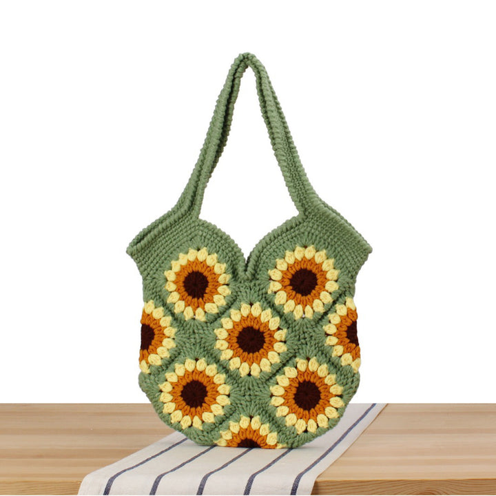 Creative crochet handbag with unique sunflower pattern Stornfield