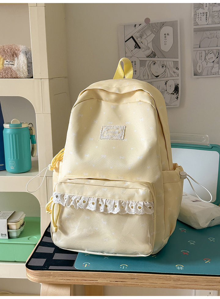 Cute Bow-Embellished Casual Backpack Stornfield