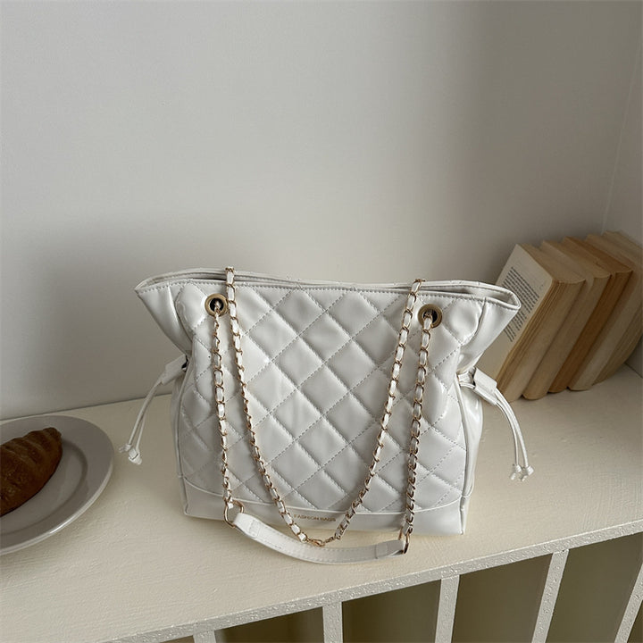 Quilted Faux Leather Tote Bag