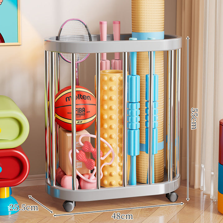 Vertical Rolling Sports Gear Organizer Rack
