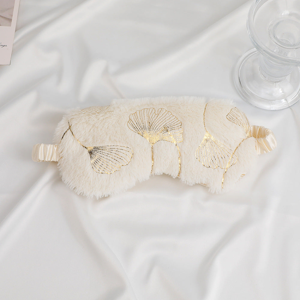 Unisex soft eye mask made of faux fur with festive motif embossing Stornfield