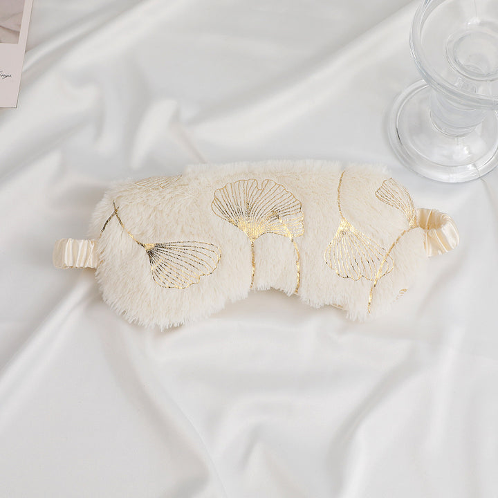 Unisex soft eye mask made of faux fur with festive motif embossing Stornfield