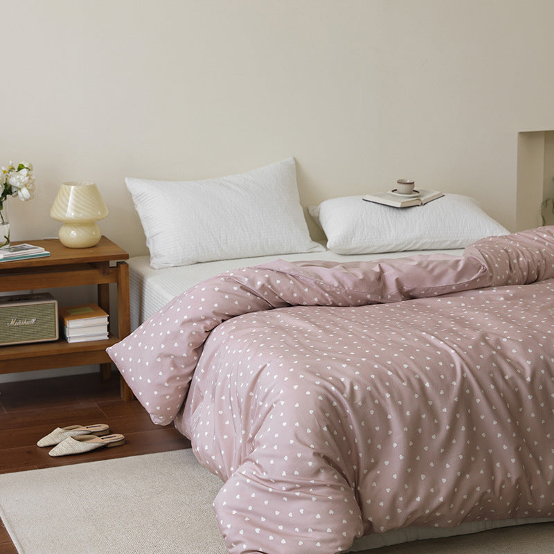 Bedding set made of high-quality cotton satin with duvet cover and pillowcases