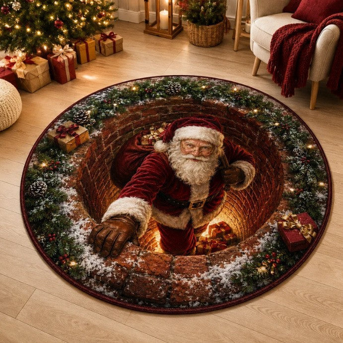 Christmas-Themed Plush Area Rug