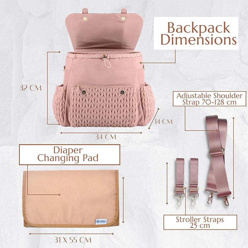 Padded backpack with braided design Stornfield