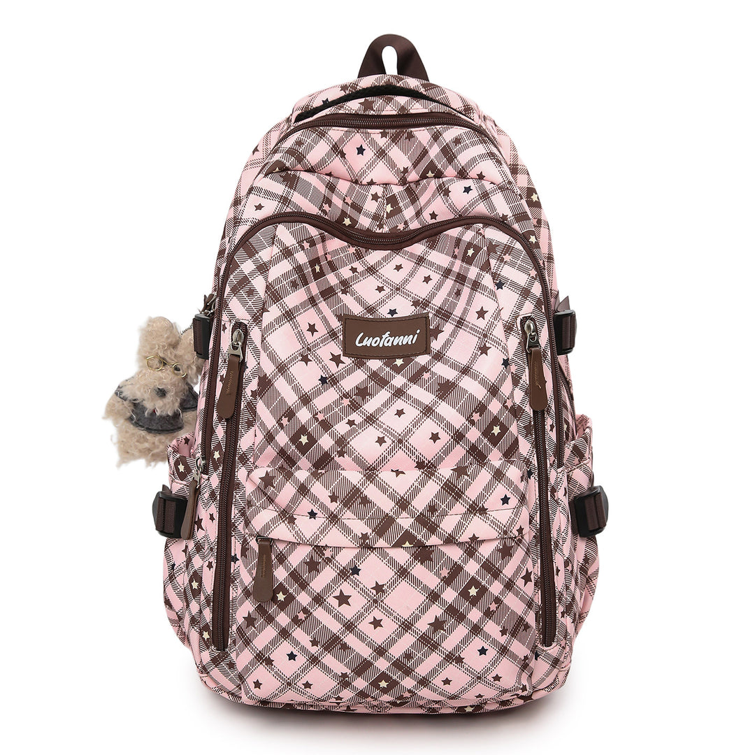 Stylish Plaid Design School Backpack Stornfield