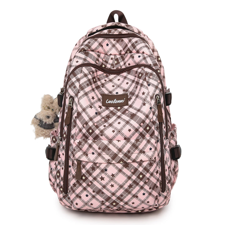 Stylish Plaid Design School Backpack Stornfield