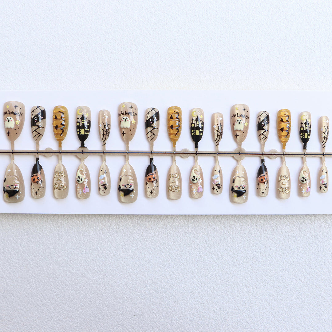 Halloween-Themed Press-On Nail Set Stornfield