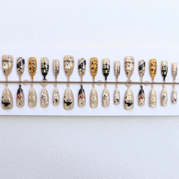 Halloween-Themed Press-On Nail Set Stornfield