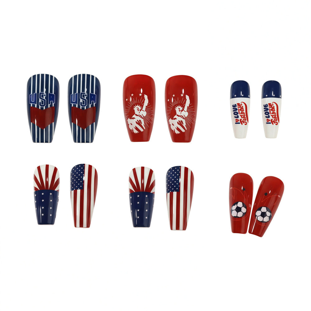 Artificial nails with patriotic design Stornfield