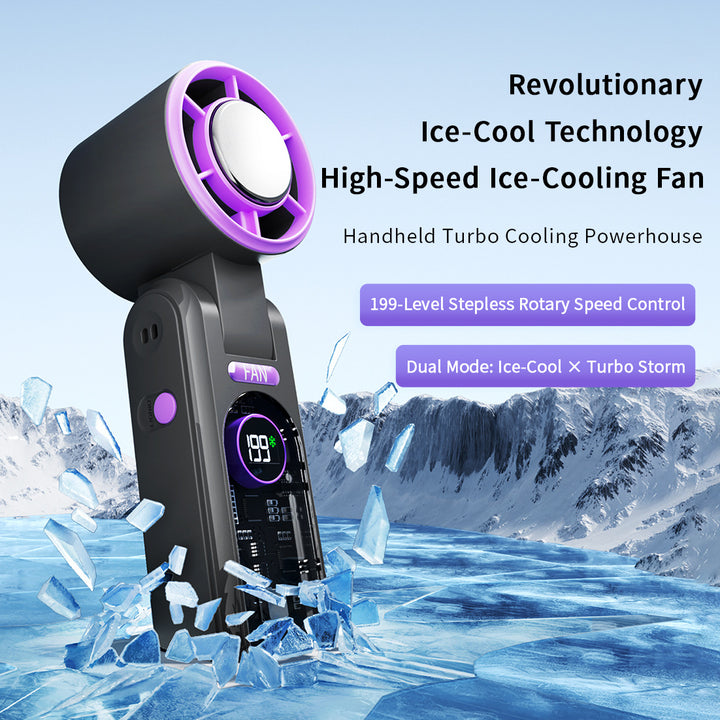 Ladies portable USB fan with integrated temperature display Stornfield