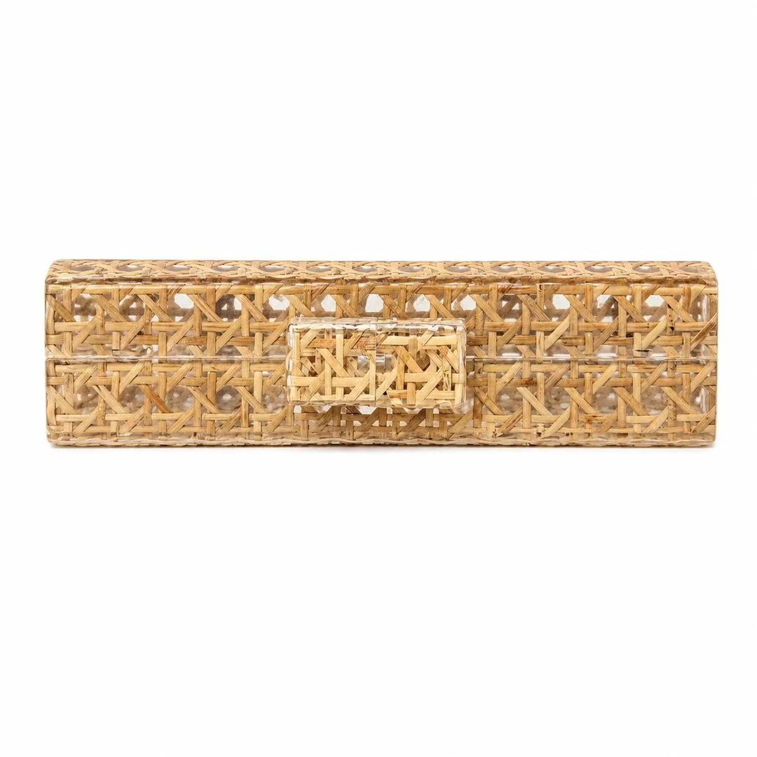Woven Rattan Clutch