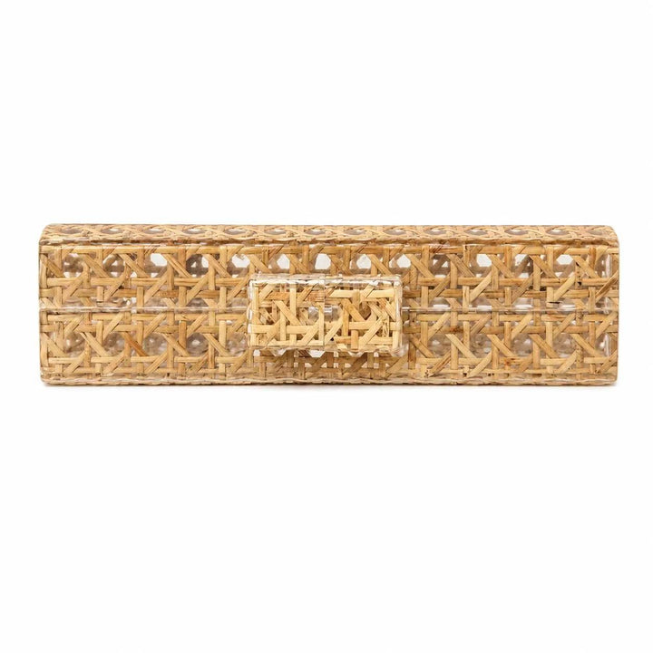 Woven Rattan Clutch