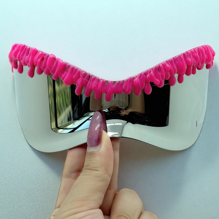 Women's futuristic sunglasses with unique wave frame Stornfield